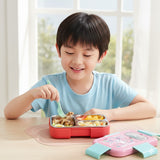 Leakproof Stainless Steel Bento Lunch Box with Built-in Cutlery | Insulated 3-Compartment Meal Box for Kids & Adults